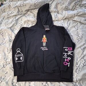 Black Squid Game Themed Hoodie